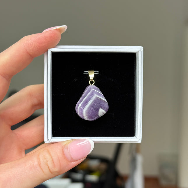 Amethyst Chevron Kettenanhänger