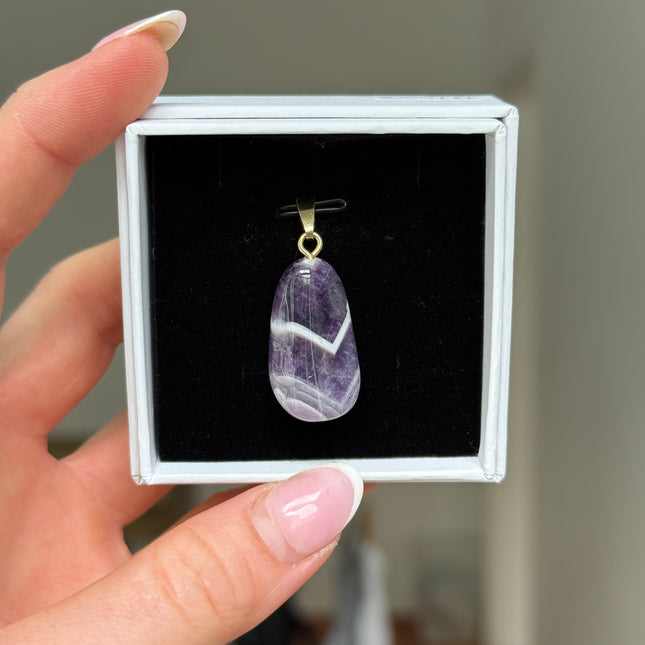 Amethyst Chevron Kettenanhänger