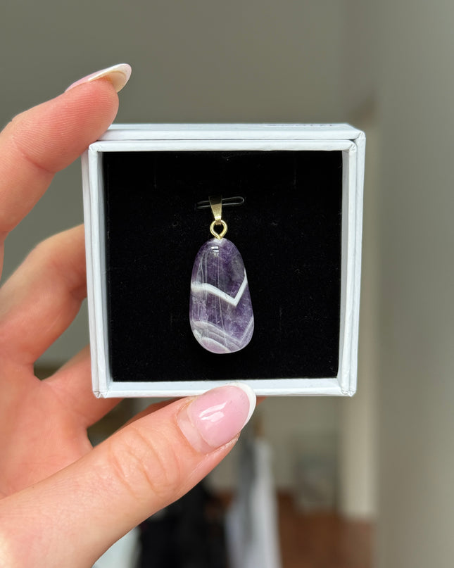 Amethyst Chevron Kettenanhänger