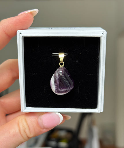 Amethyst Chevron Kettenanhänger