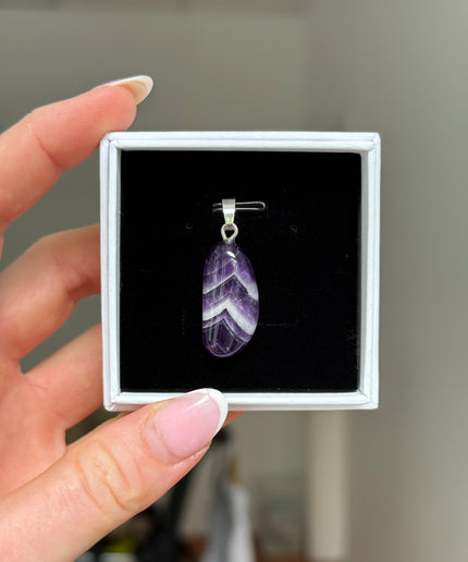 Amethyst Chevron Kettenanhänger
