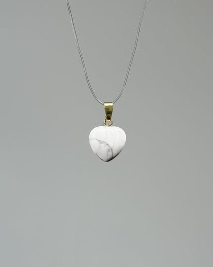 Magnesit Herzanhänger