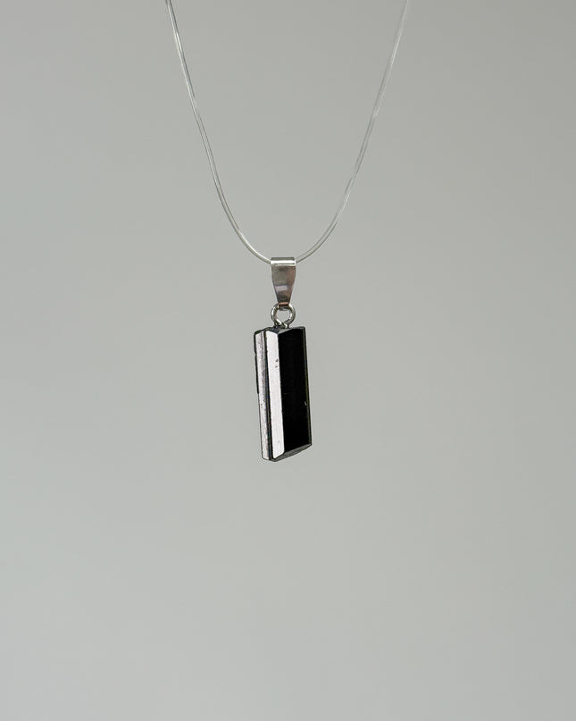 Turmalin Schörl Anhänger - 925 Silber