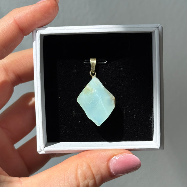 Chrysopal (Opal blau) Kettenanhänger