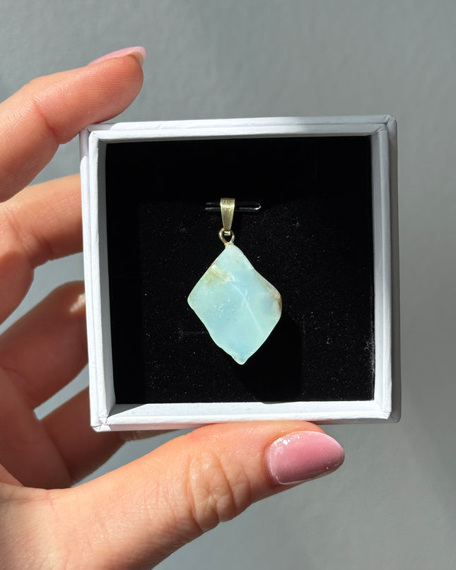 Chrysopal (Opal blau) Kettenanhänger