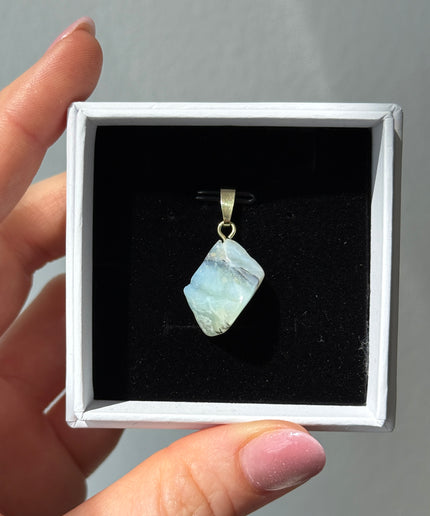 Chrysopal (Opal blau) Kettenanhänger