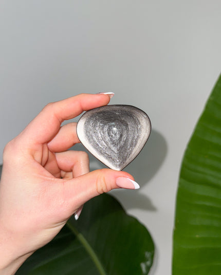 Silberobsidian Herz