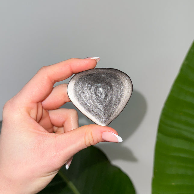 Silberobsidian Herz