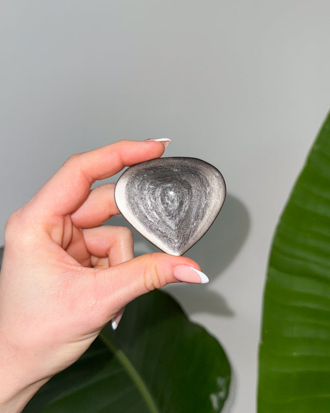 Silberobsidian Herz