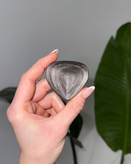 Silberobsidian Herz