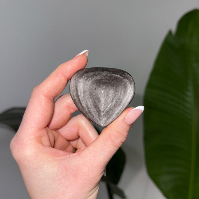 Silberobsidian Herz