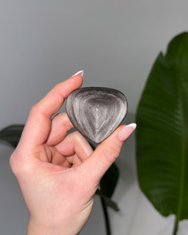 Silberobsidian Herz