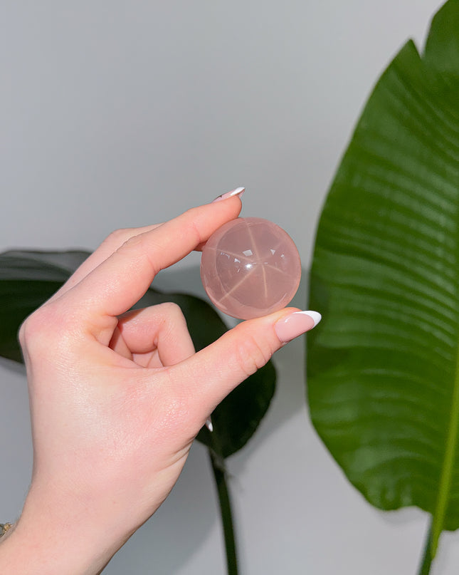 Rosenquarz Kugeln mit Stern