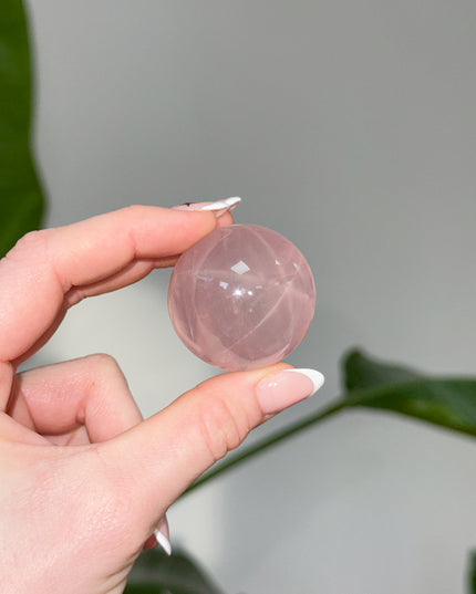 Rosenquarz Kugeln mit Stern