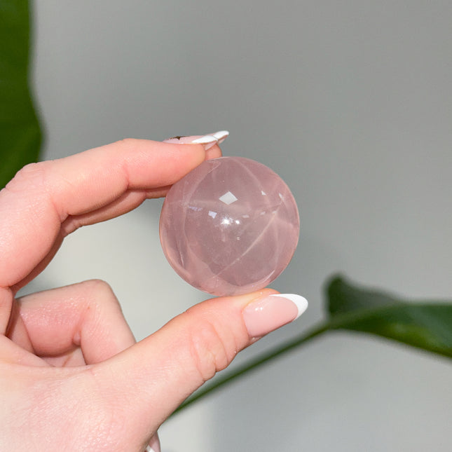 Rosenquarz Kugeln mit Stern