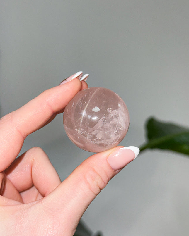 Rosenquarz Kugeln mit Stern