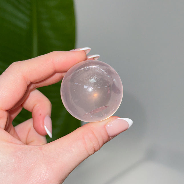 Rosenquarz Kugeln mit Stern