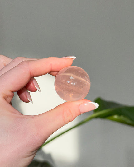 Rosenquarz Kugeln mit Stern