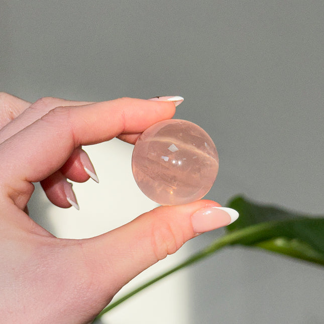 Rosenquarz Kugeln mit Stern