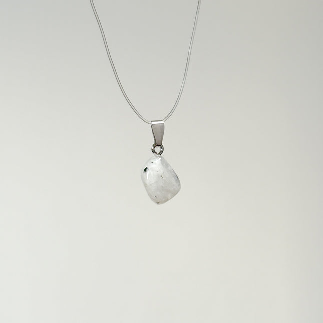 Regenbogenmondstein Anhänger - 925 Silber