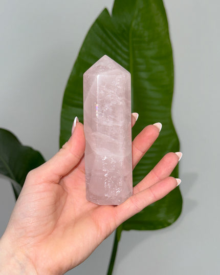 Rosenquarz Spitze
