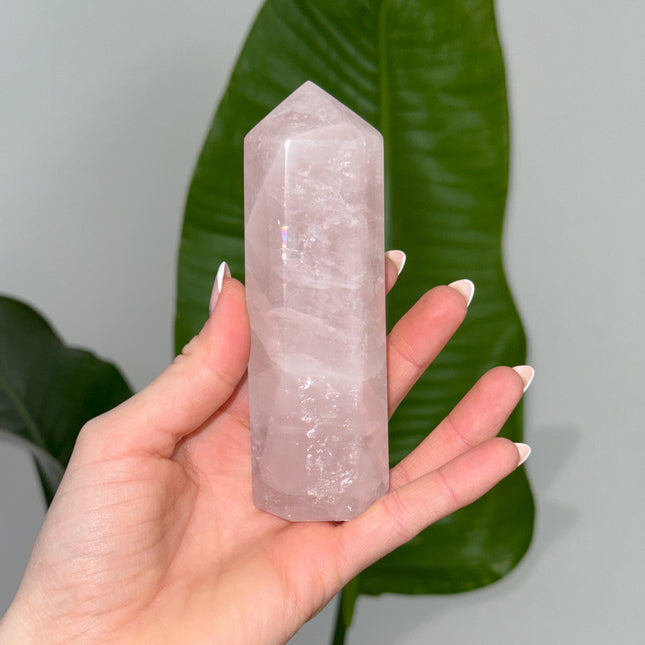 Rosenquarz Spitze