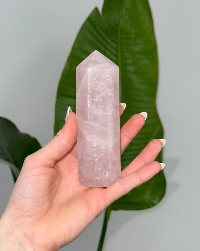 Rosenquarz Spitze
