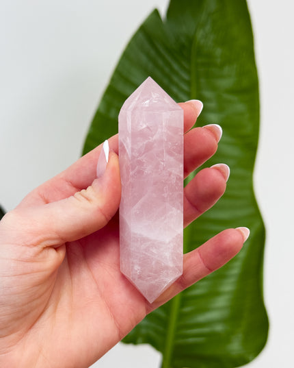 Rosenquarz Doppelender