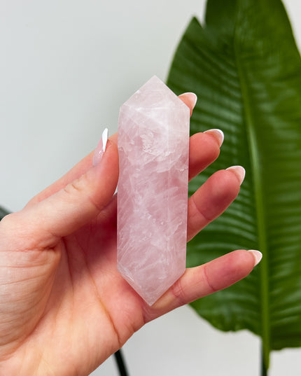 Rosenquarz Doppelender