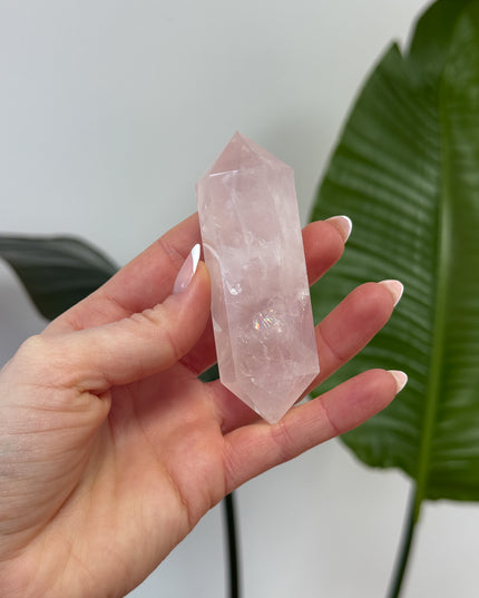 Rosenquarz Doppelender