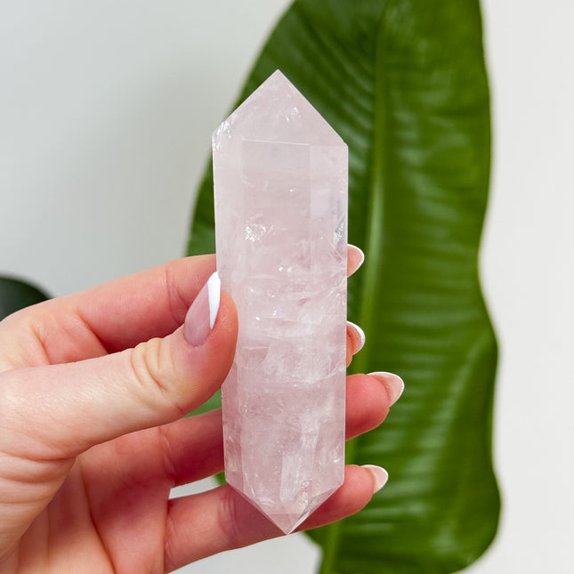 Rosenquarz Doppelender