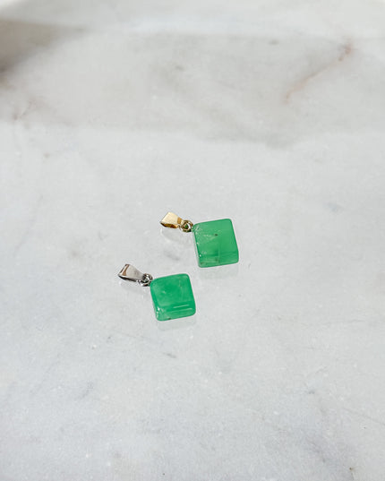 Chrysopras (geschliffen )Kettenanhänger