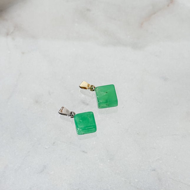 Chrysopras (geschliffen )Kettenanhänger