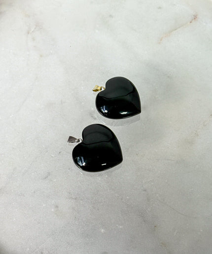 Obsidian (Regenbogenobsidian) Herz - Kettenanhänger