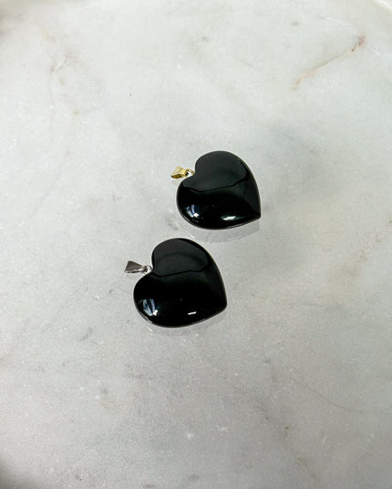 Obsidian Herz - Kettenanhänger