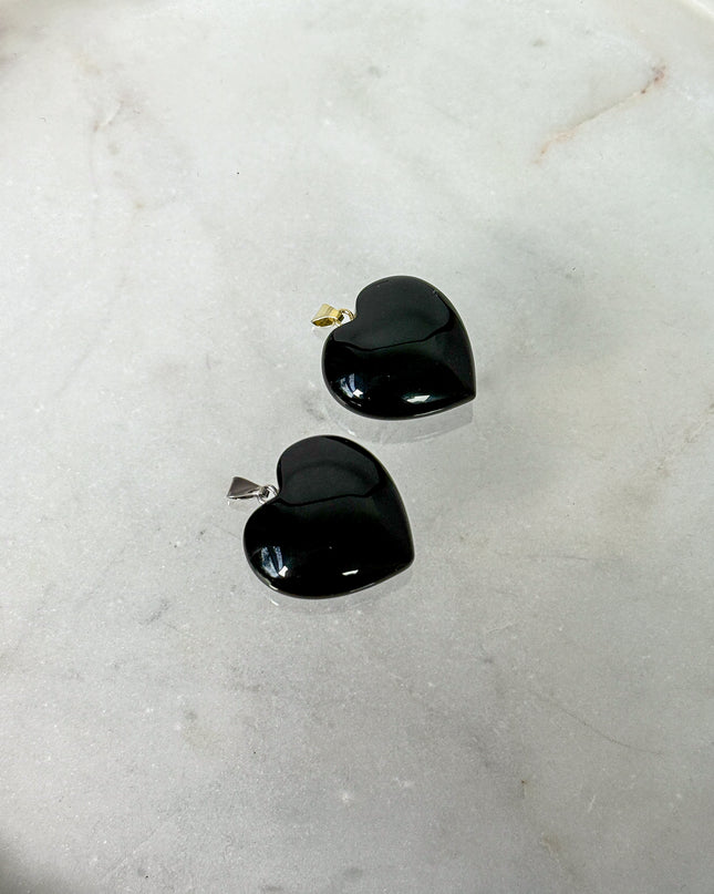 Obsidian Herz - Kettenanhänger