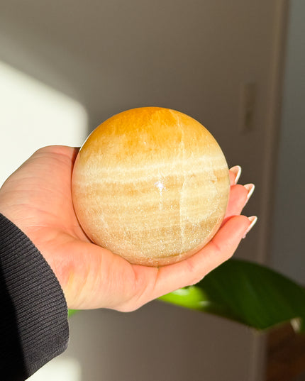 Orangencalcit Kugeln