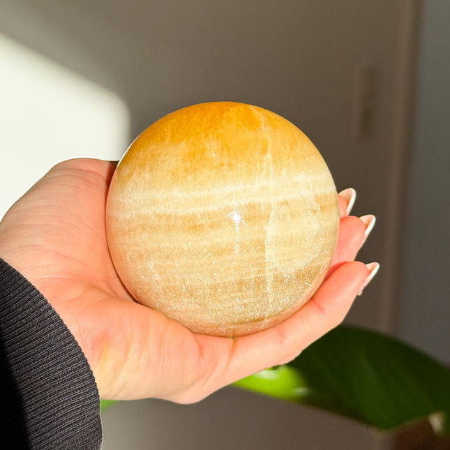 Orangencalcit Kugeln