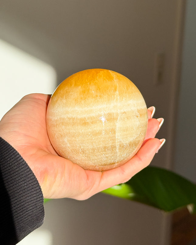 Orangencalcit Kugeln