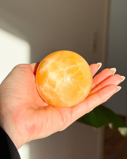 Orangencalcit Kugeln