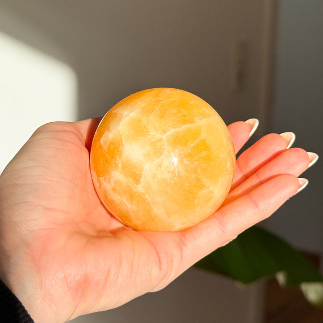 Orangencalcit Kugeln