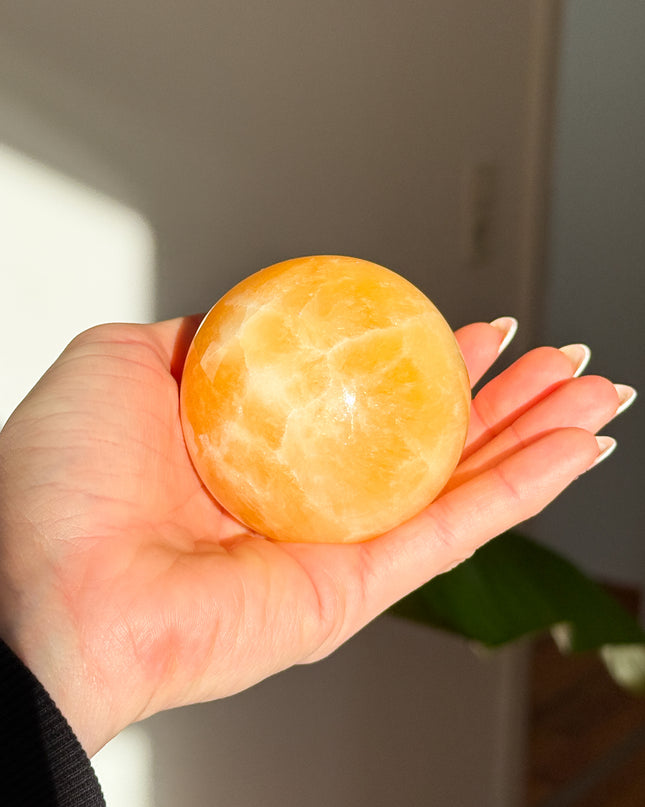 Orangencalcit Kugeln