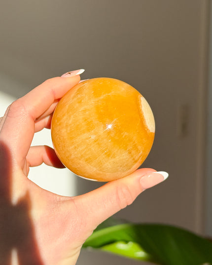 Orangencalcit Kugeln