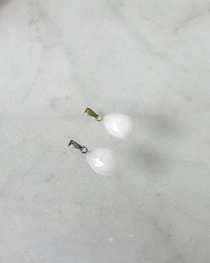 Milchquarz (facettiert) - Kettenanhänger