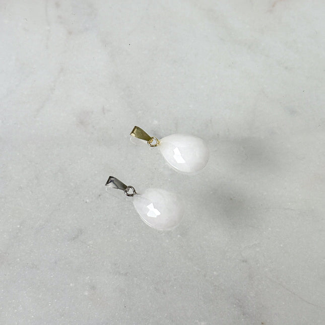 Milchquarz (facettiert) - Kettenanhänger