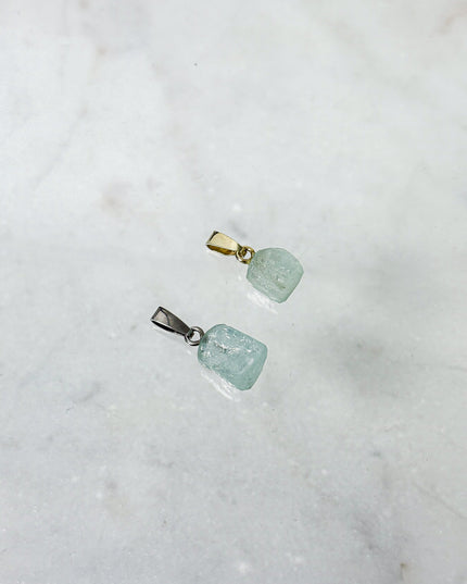 Aquamarin (roh) Kettenanhänger