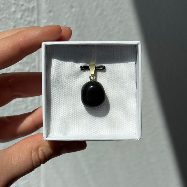 Obsidian (Regenbogenobsidian) Kettenanhänger