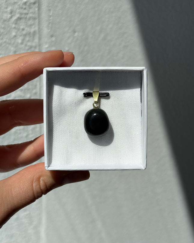 Obsidian (Regenbogenobsidian) Kettenanhänger