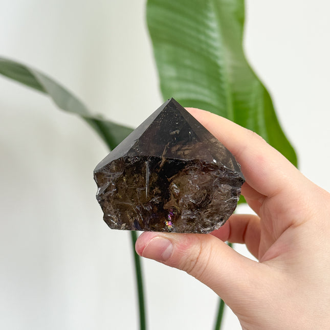 Rauchquarz Spitze (halbpoliert)