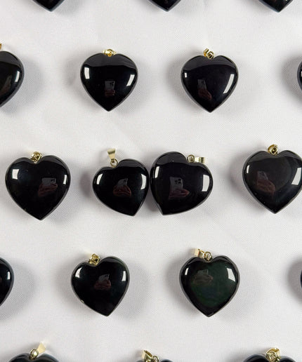Obsidian (Regenbogenobsidian) Herz - Kettenanhänger